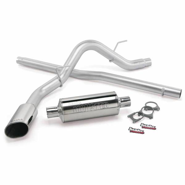 Banks Power - Monster Exhaust System Single Exit Chrome Ob Round Tip 04-08 Ford F-150/Lincoln SCLB-ECMB Banks Power