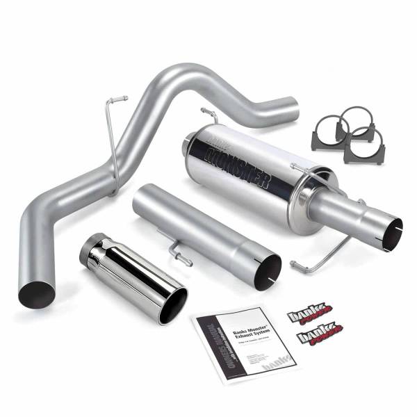 Banks Power - Monster Exhaust System Single Exit Chrome Round Tip 06-07 Dodge 5.9L 325hp Mega Cab Banks Power