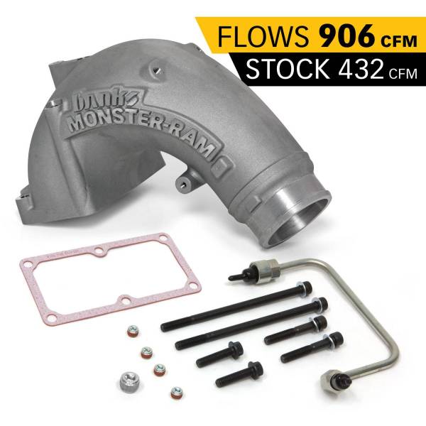 Banks Power - Monster-Ram Intake Elbow Kit W/Fuel Line 3.5 Inch Natural 07.5-18 Dodge/Ram 2500/3500 6.7L Banks Power