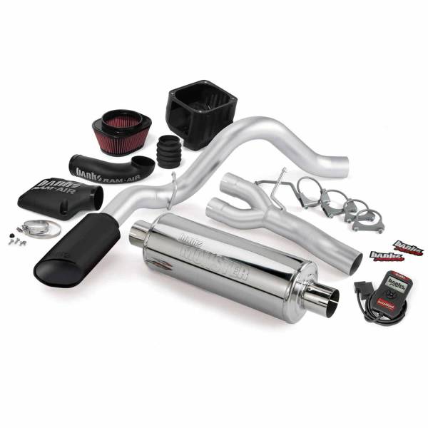 Banks Power - Stinger Bundle Power System W/Single Exit Exhaust Black Tip 03-06 Chevy 4.8-5.3L EC/CC-SB Banks Power