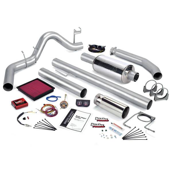 Banks Power - Stinger Bundle Power System W/Single Exit Exhaust Chrome Tip 01 Dodge 5.9L Extended Cab 235hp Banks Power