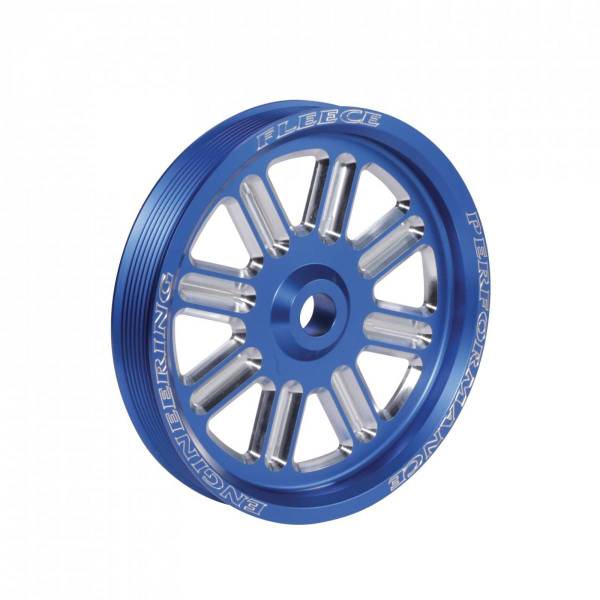 Fleece Performance - Spoke Design Cummins Dual Pump Pulley Fleece Blue Fleece Performance