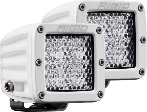 Rigid Industries - Hybrid Diffused Surface Mount White Housing Pair D-Series Pro RIGID Industries