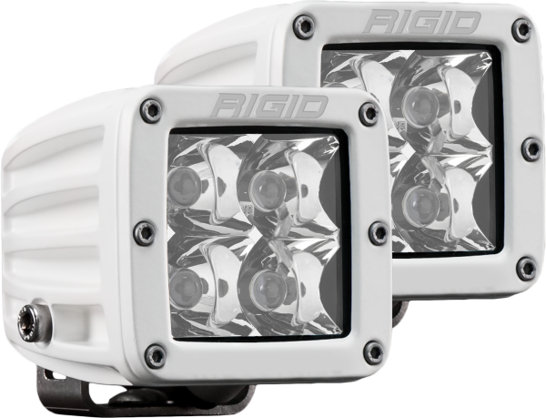 Rigid Industries - Hybrid Spot Surface Mount White Housing Pair D-Series Pro RIGID Industries