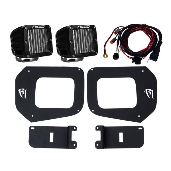 Rigid Industries - 16-20 Toyota Tacoma Fog Light Mount Kit Includes 2 SAE D-Series Lights D-Series Pro RIGID Industries