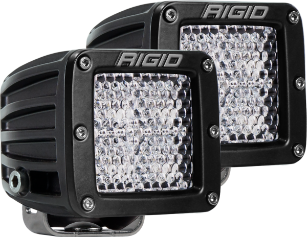 Rigid Industries - Diffused Surface Mount Black Pair D-Series Pro RIGID Industries