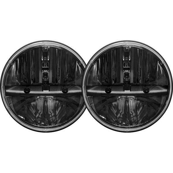 Rigid Industries - 7 Inch Round Headlight With H13 To H4 Adaptor Pair RIGID Industries