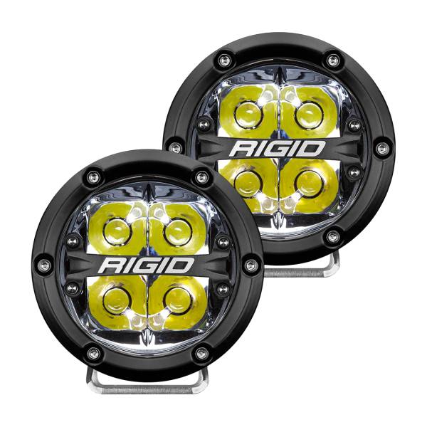 Rigid Industries - 360-Series 4 Inch Led Off-Road Spot Beam White Backlight Pair RIGID Industries