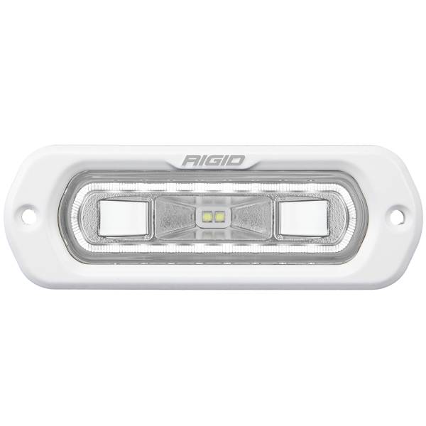 Rigid Industries - SR-L Series Marine Spreader Pod 2 Wire Flush Mount White With White Halo RIGID Industries