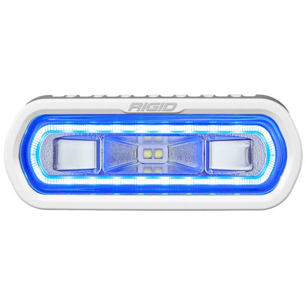 Rigid Industries - SR-L Series Marine Spreader Pod 2 Wire Surface Mount White With Blue Halo RIGID Industries