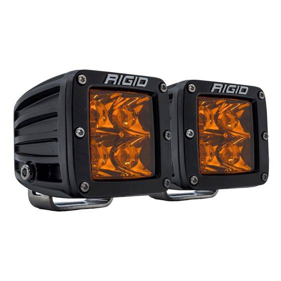 Rigid Industries - D-Series Spot with Amber PRO Lens Pair Rigid Industries