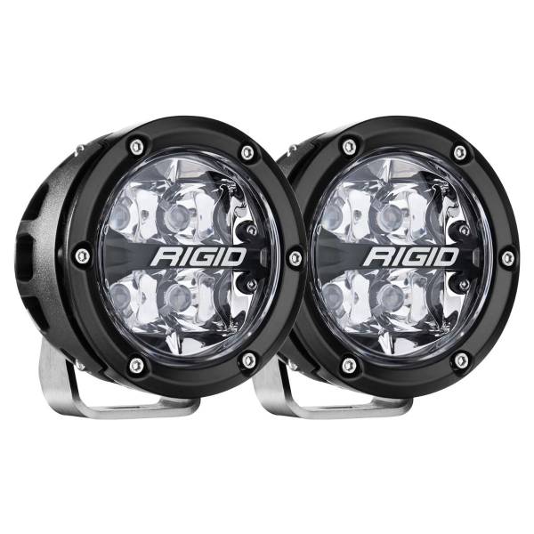 Rigid Industries - 360-Series 4 Inch Off-Road Lamp Spot Beam RGBW Backlight Set of 2 Rigid Industries