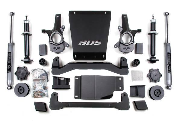 BDS Suspension - 4 Inch Lift Kit Avalanche Surburban Tahoe or Yukon 1500 07-14 4WD 3 Inch Lift Coil Spacer NX2 Nitro Shocks