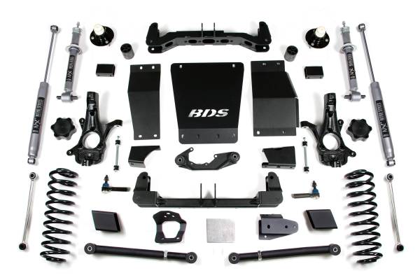 BDS Suspension - 6 Inch Lift Kit Chevy/GMC Suburban Tahoe Yukon/XL 1500 15-19 4WD Aluminum / Stamped Steel Fox 2.0 Performance