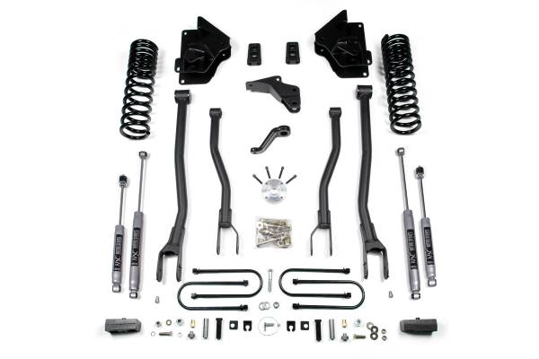 BDS Suspension - 4 Inch Lift Kit w/ 4-Link Ram 3500 13-18 4WD Diesel 3 Inch Block NX2 Nitro