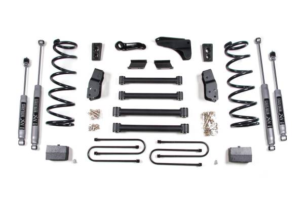 BDS Suspension - 6 Inch Lift Kit Dodge Ram 2500/3500 2008 4WD Gas Leaf Springs 4 Inch Axle NX2 Nitro