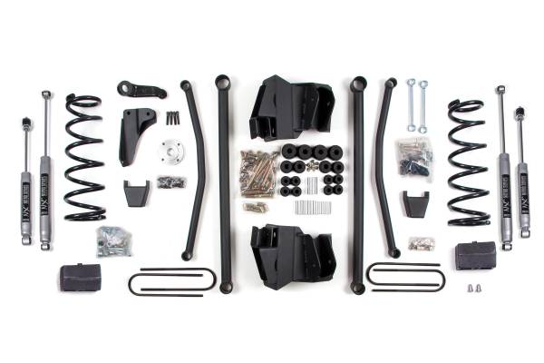 BDS Suspension - 8 Inch Lift Kit Long Arm Dodge Ram 2500/3500 2008 4WD Diesel Automatic Leaf Springs 4 Inch Axle NX2 Nitro