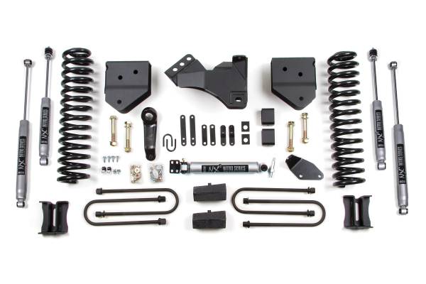 BDS Suspension - 4 Inch Lift Kit Ford F250/F350 Super Duty 08-10 4WD Diesel Block Kit With Factory Overload NX2 Nitro