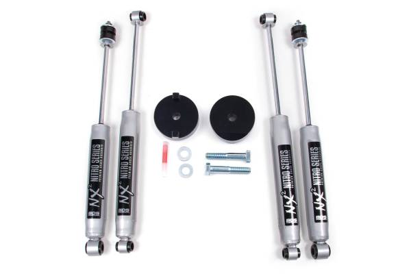 BDS Suspension - 2 Inch Leveling Kit Coil Spacer Ford F250/F350 Super Duty 05-16 4WD With NX2 Nitro Shocks