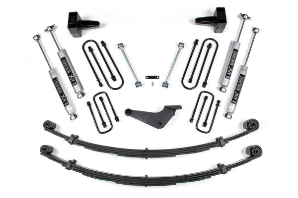 BDS Suspension - 4 Inch Lift Kit Ford F250/F350 Super Duty 99-04 4WD Radius U Bolt With Factory Overload NX2 Nitro