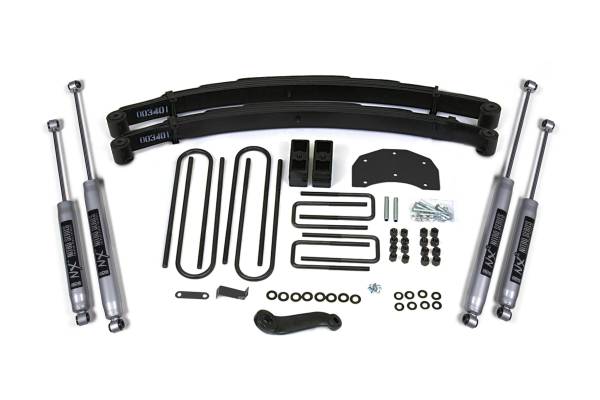 BDS Suspension - 4 Inch Lift Kit Ford F350 Monobeam 80-96 4WD NX2 Nitro Shocks