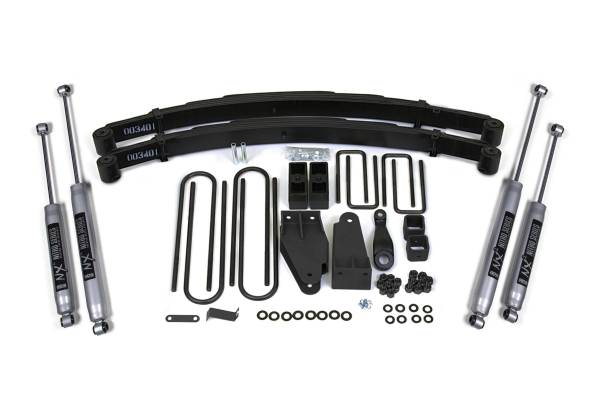 BDS Suspension - 4 Inch Lift Kit Ford F250 TTB 87-96 4WD NX2 Nitro Shocks