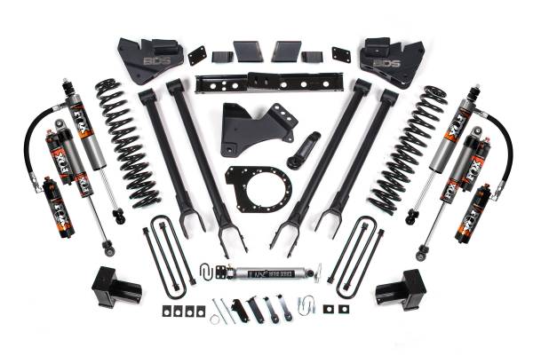 BDS Suspension - 6 Inch Lift Kit 4-Link Conversion Ford F250/F350 Super Duty 17-19 4WD Diesel 5 Inch Block w/3 Leaf Main Fox 2.5 Performance Elite Shocks