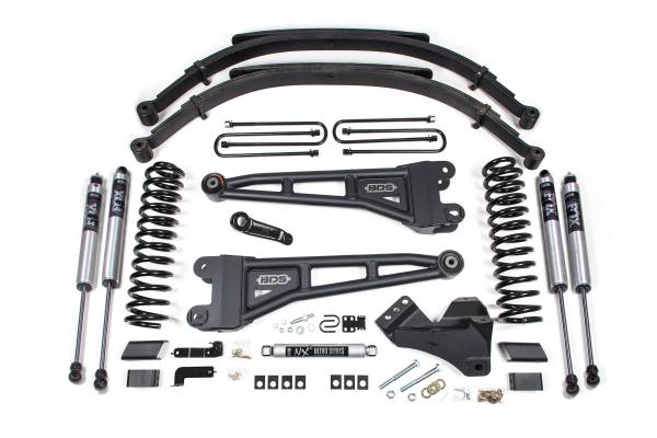 BDS Suspension - 5 Inch Lift Kit w/ Radius Arm Ford F250/F350 Super Duty 23-24 4WD Diesel Leaf Springs Fox 2.0 Performance