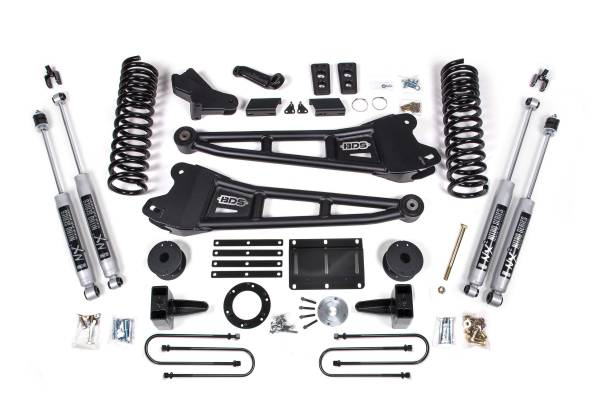 BDS Suspension - 5.5 Inch Lift Kit w/ Radius Arm Ram 3500 w/ Rear Air Ride 13-18 4WD Gas NX2 Nitro Shocks