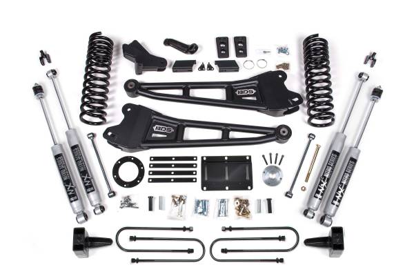 BDS Suspension - 5.5 Inch Lift Kit w/ Radius Arm Ram 3500 13-18 4WD Gas NX2 Nitro Shocks