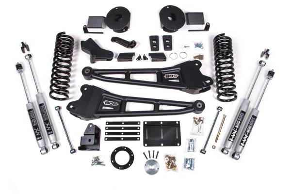 BDS Suspension - 5.5 Inch Lift Kit w/ Radius Arm Ram 2500 w/ Rear Air Ride 14-18 4WD Gas NX2 Nitro Shocks