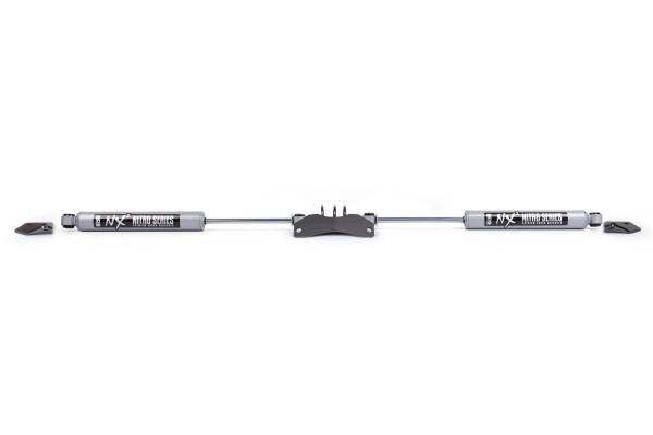 BDS Suspension - Dual Steering Stabilizer Kit w/ NX2 Shocks Dodge Ram 1500 Mega Cab 06-08 4WD Y-Style Steering