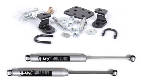 BDS Suspension - Dual Steering Stabilizer Kit w/ NX2 Shocks Silverado/Sierra 2500HD 01-10 & SUV 2500 01-06 4WD