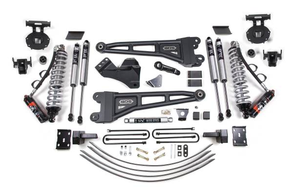 BDS Suspension - 6 Inch Lift Kit w/ Radius Arm FOX 2.5 Performance Elite Coil-Over Conversion Ford F250/F350 Super Duty 05-07 4WD Diesel 4 Inch Block Add A Leaf With Overload