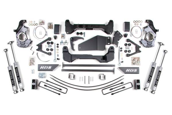 BDS Suspension - 6 Inch Lift Kit Chevy/GMC 1500/2500 6 Lug 88-98 4WD 5 Inch Block and Add A Leaf NX2 Nitro