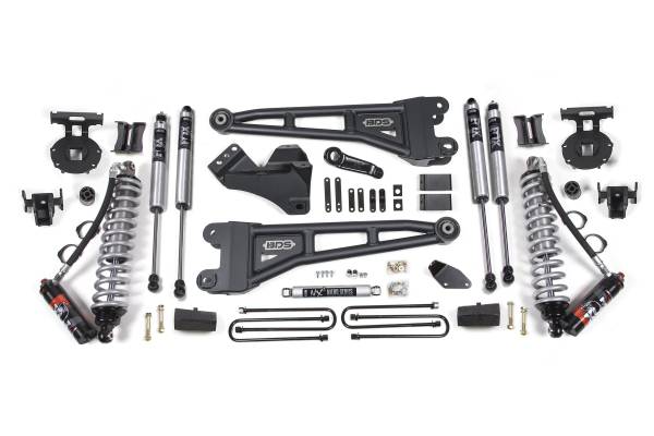 BDS Suspension - 4 Inch Lift Kit w/ Radius Arm FOX 2.5 Performance Elite Coil-Over Conversion Ford F250/F350 Super Duty 08-10 4WD Diesel Block Kit Without Factory Overload