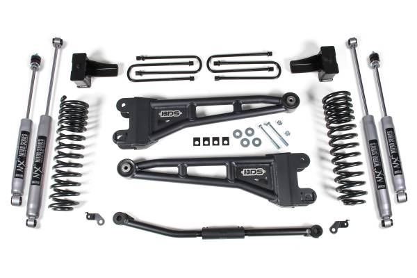 BDS Suspension - 2.5 Inch Lift Kit w/ Radius Arm Ford F250/F350 Super Duty 11-16 4WD Diesel No Block NX2 Nitro Shocks