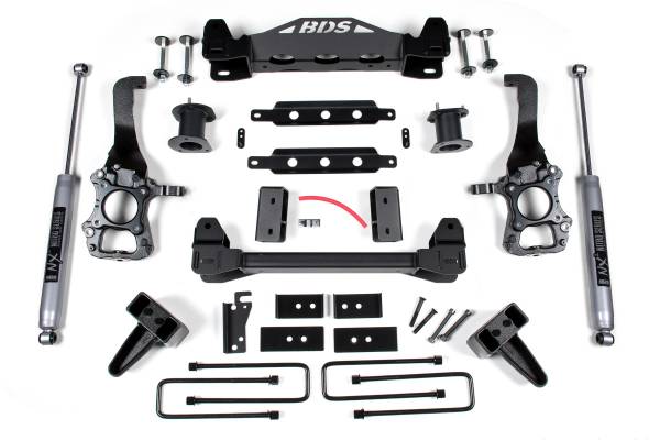 BDS Suspension - 6 Inch Lift Kit Ford F150 15-20 2WD 4 Inch Block Kit NX2 Nitro Shocks