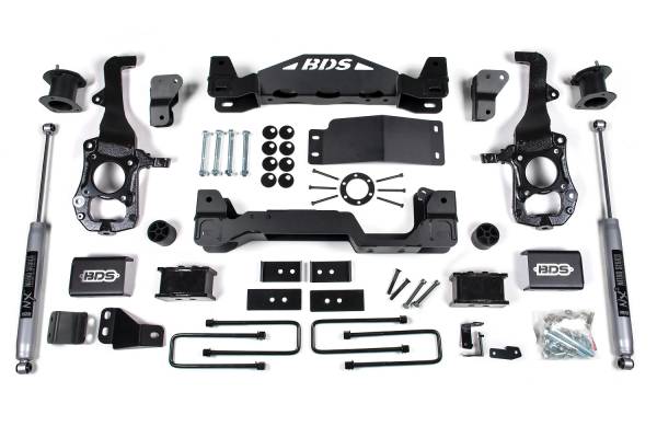 BDS Suspension - 6 Inch Lift Kit Ford F150 21-24 4WD 4 Inch Block NX2 Nitro Shocks