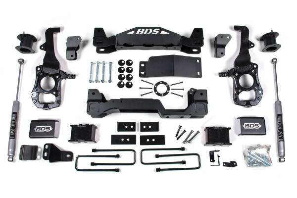 BDS Suspension - 6 Inch Lift Kit Ford F150 21-24 4WD 5 Inch Block Kit Fox 2.0 Performance Shock