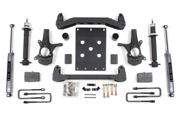 BDS Suspension - 4 Inch Lift Kit Silverado/Sierra 1500 07-13 2WD Leaf Springs NX2 Nitro Shocks