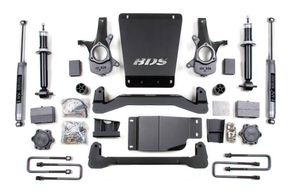 BDS Suspension - 4 Inch Lift Kit Silverado/Sierra 1500 07-13 4WD Leaf Springs Fox 2.0 Performance