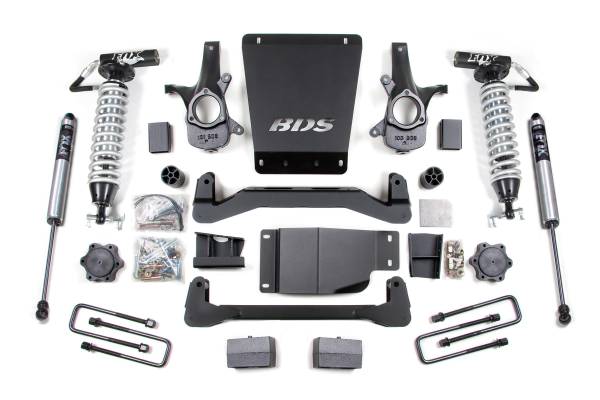 BDS Suspension - 4 Inch Lift Kit FOX 2.5 Coil-Over Silverado/Sierra 1500 07-13 4WD Leaf Springs Fox 2.5 Performance Shocks