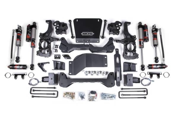 BDS Suspension - 6.5 Inch Lift Kit FOX Performance Elite Silverado/Sierra 2500HD/3500HD 20-24 4WD 6 Inch Block Kit With Overload