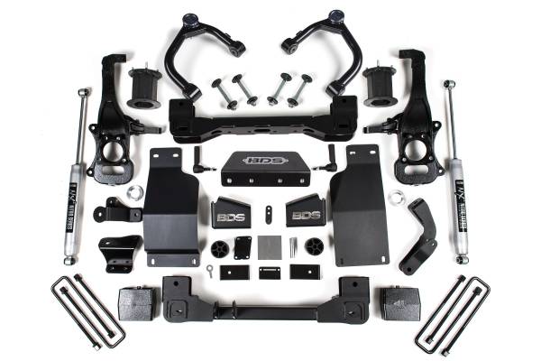 BDS Suspension - 6 Inch Lift Kit Silverado/Sierra 1500 19-24 4WD Diesel Strut Spacer NX2 Nitro