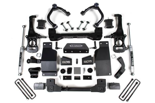 BDS Suspension - 4 Inch Lift Kit Silverado/Sierra 1500 19-24 4WD Diesel Strut Spacer NX2 Nitro