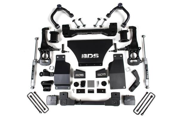 BDS Suspension - 6 Inch Lift Kit Silverado/Sierra 1500 19-24 4WD Gas Strut Spacer NX2 Nitro Shocks