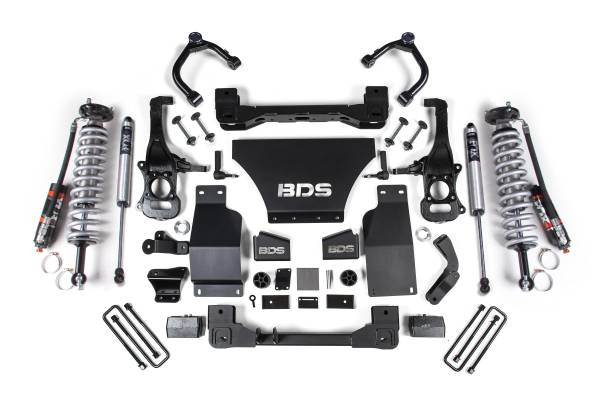 BDS Suspension - 6 Inch Lift Kit FOX 2.5 Performance Elite Coil-Over Silverado/Sierra 1500 19-24 4WD Gas Strut Spacer Fox 2.0 Performance