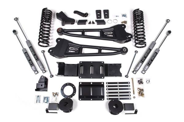 BDS Suspension - 5.5 Inch Lift Kit w/ Radius Arm Ram 2500 w/ Rear Air Ride 19-24 4WD Gas NX2 Nitro Shocks