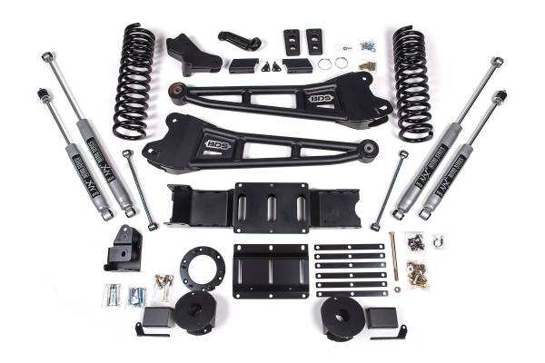 BDS Suspension - 6 Inch Lift Kit w/ Radius Arm Ram 2500 w/ Rear Air Ride 19-24 4WD Diesel NX2 Nitro Shocks